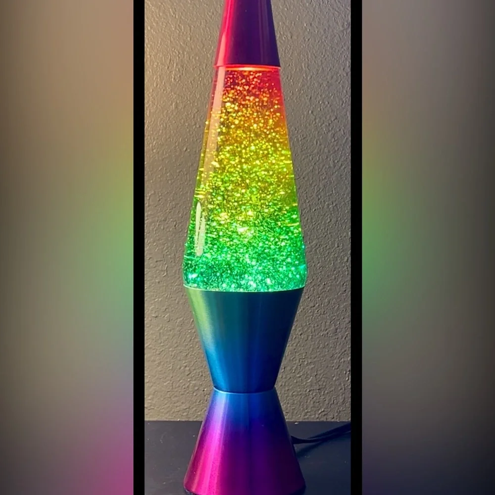 Gorgeous Rainbow Glitter Lava Lamp for - Picture 3 of 9